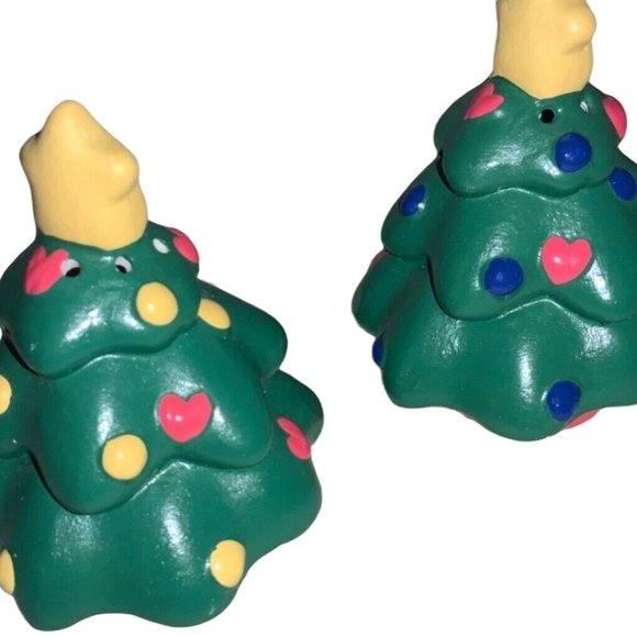 Current Ceramic Christmas Tree Salt & Pepper Shaker Set - Picture 2 of 7